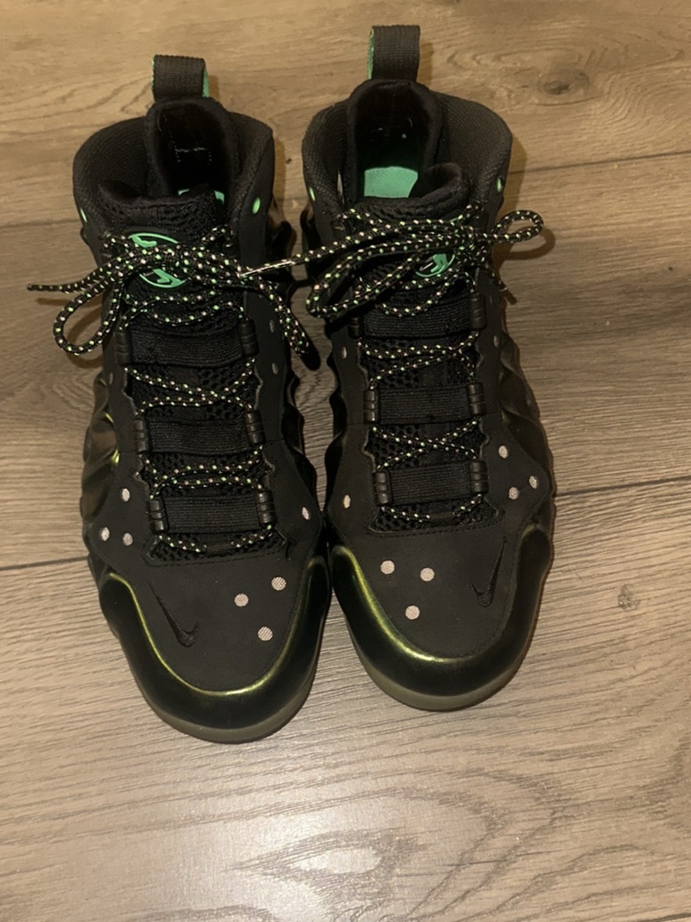 Nike Black Sneakers with Neon Green Accents